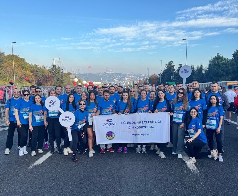 Drogsan İlaçları, 47. İstanbul Maratonu’nda “Eğitim ve Gelecek” için Koştu!